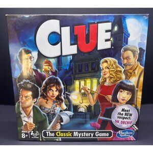 Clue The Classic Mystery Game Board Game - Family Fun - Hasbro New in Plastic